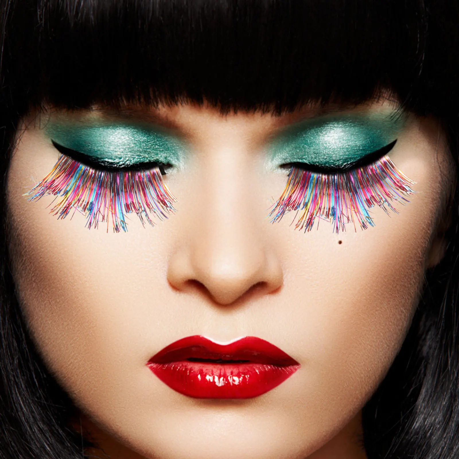 

3Pairs Fake Eyelashes Comfortable Wearable Curly Lashes for Festival Party Nightclub Makeup Unique Eye Style Halloween Eyelashes