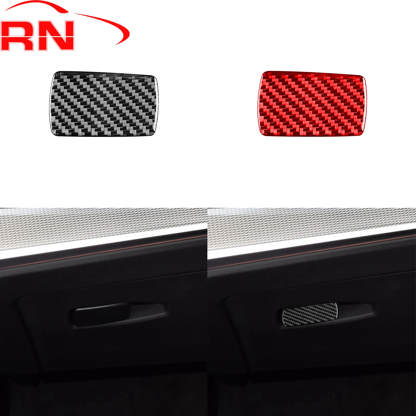 

For BMW 4 Series M4 2021+ NEW 3 Series G20 G28 325li 330d 335 Refit Carbon Fiber Co-pilot Compartment Handle Piano Black Sticker