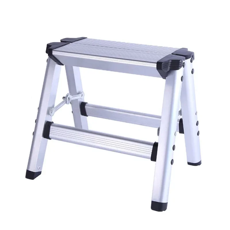 

Aluminium Platform 2-Step Tool Folding Ladder Maximum 150KG Load Anti Slip Safety Double-sided With Thick Stairs