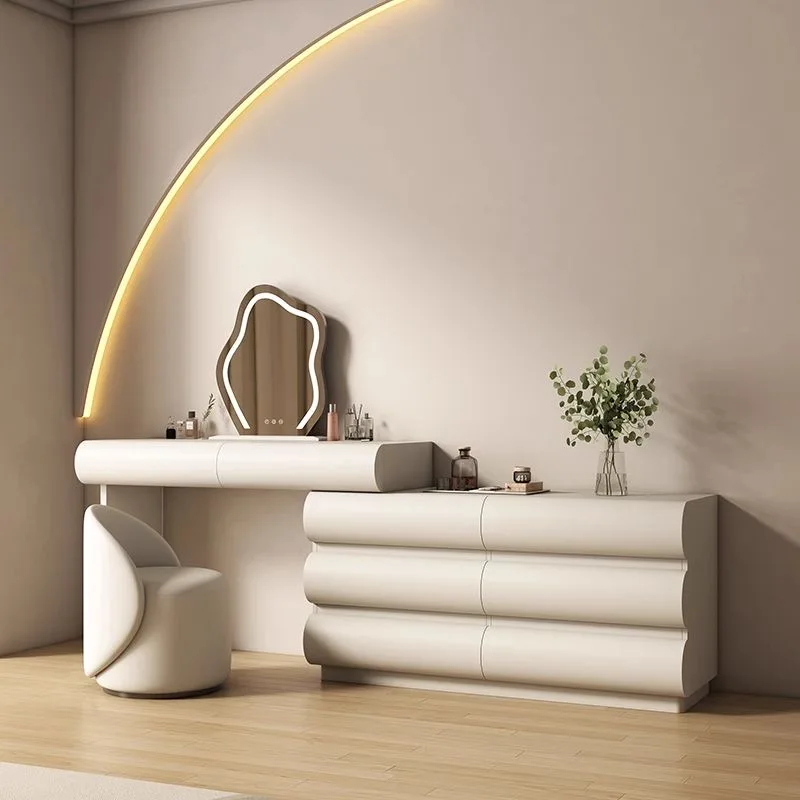 Luxuriöser Schlafzimmer-Aufbewahrungsschrank Schminktisch Recamera Komfortabler Weißer Schminktisch Tocadores De Maquillaje Möbel