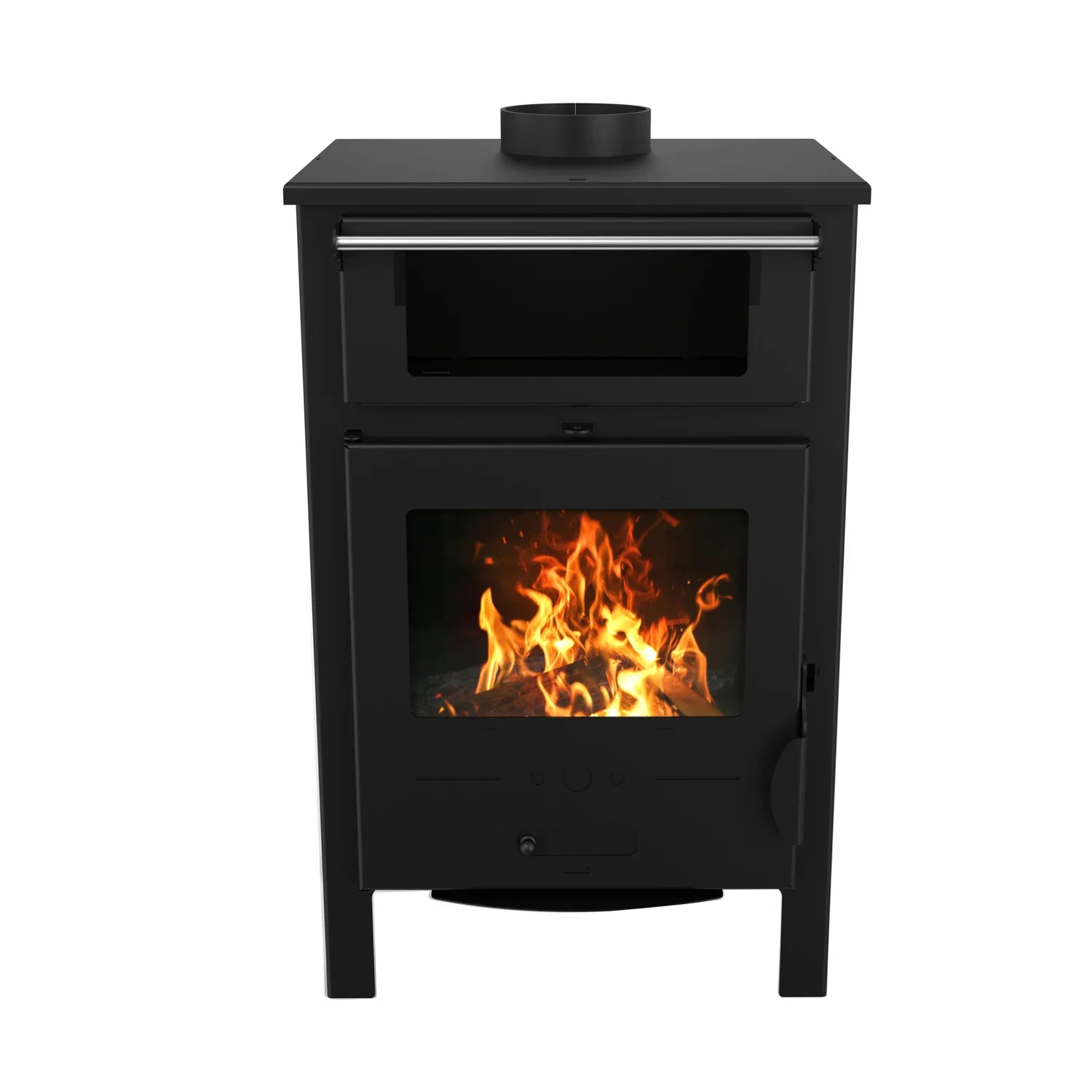 R0901A  European Style  9KW indoor smokeless modern firewood stove wood burning stove with oven wood stove for cooking