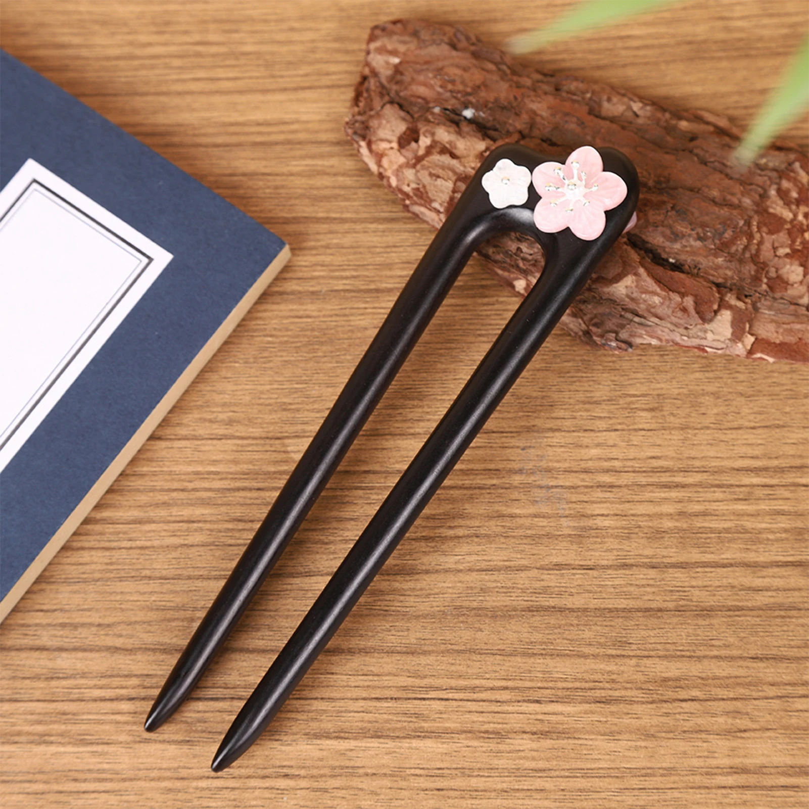 

Vintage Wood Flower Hairpin For Women Girl Antique Hair Stick Clips Headdress Chinese Hanfu Hair Accessories Styling Tools