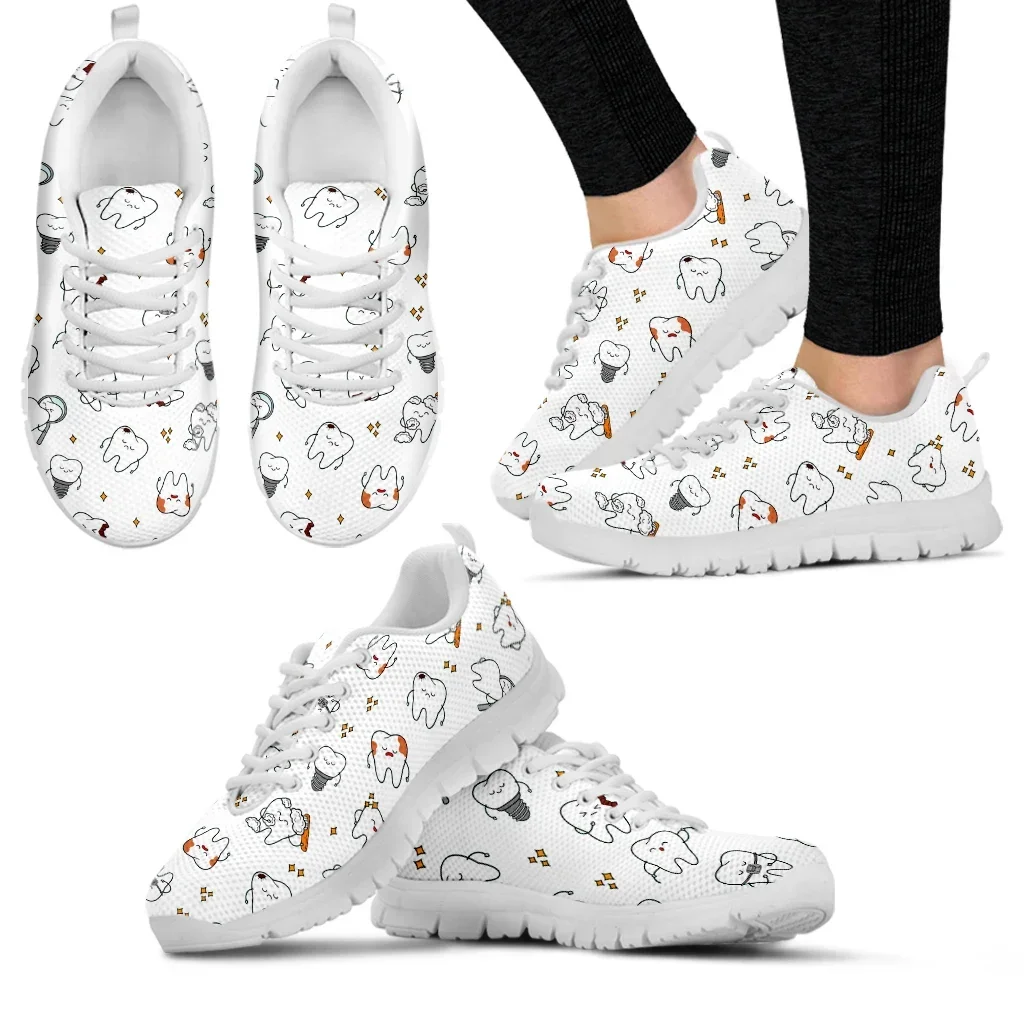 

Cute Cartoon Dentist Tooth Cartoon Pattern Sports Shoes Mens Womens Children Sneakers Casual Custom High Quality Couple Shoes