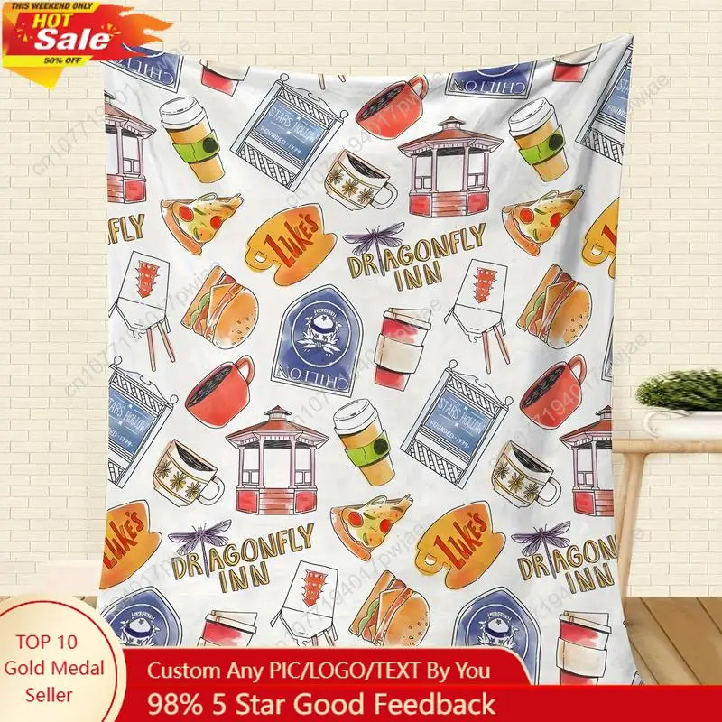 

Gil-Girls Retro Flannel Blanket, Cozy Fuzzy Plush Suitable for Sofa Bed Travel Office Gift for Men Women Adults Custom blankets