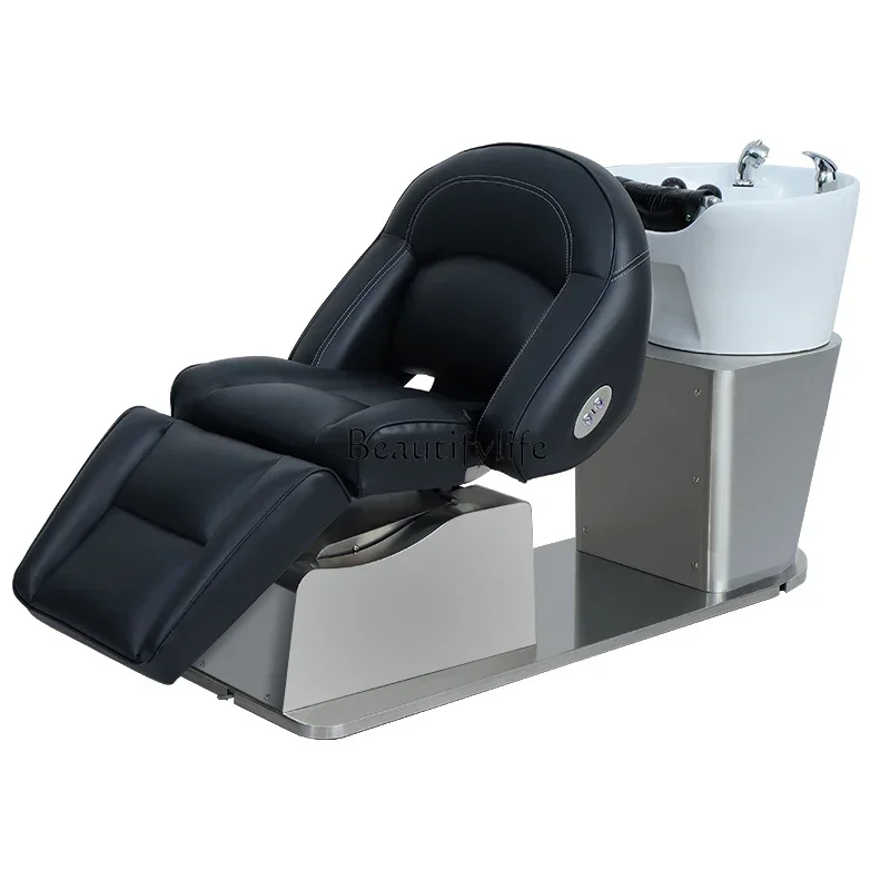 

FG17Barber Shop Shampoo Chair for Hair Salon Lying Half Ceramic Basin