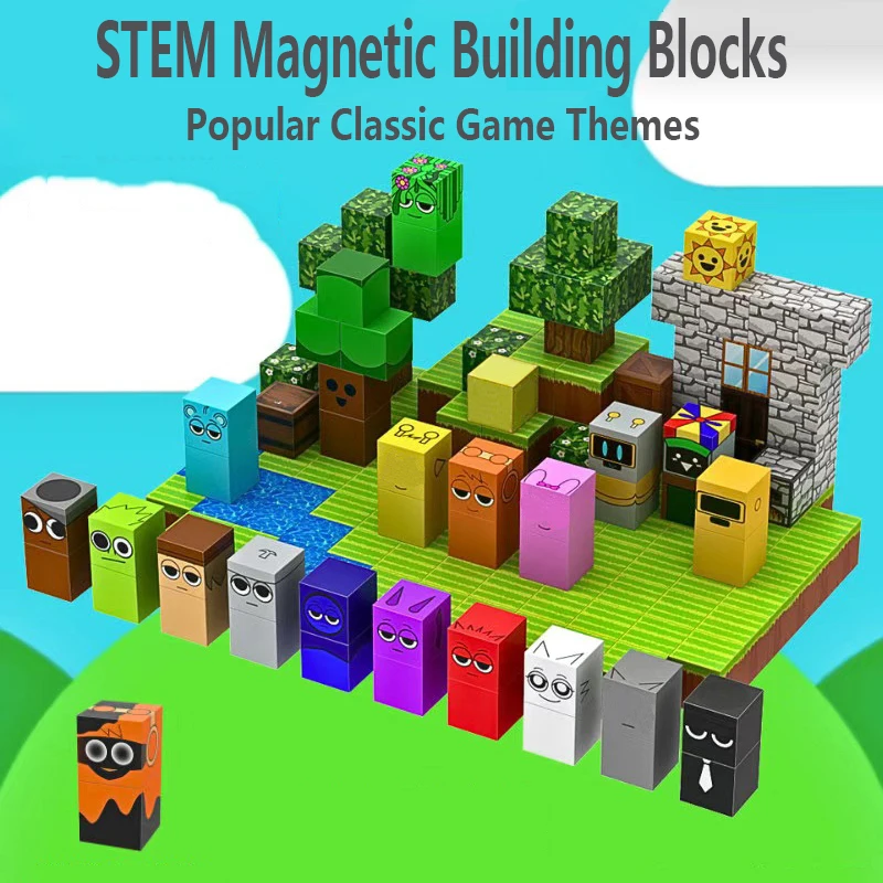 

292pcs Sprunki Magnetic Building Blocks for Kids Game Theme STEM Educational Construction Toys Creative Gift for Boys and Girls