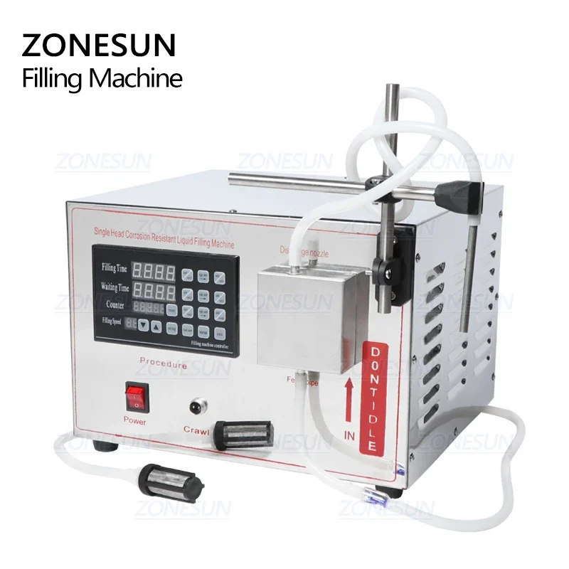 ZONESUN GZ-YG1 Automatic Magnetic Pump Filling Machine Alcohol Hydrogen Peroxide Essential Oil Liquid Bottle Filling Machine