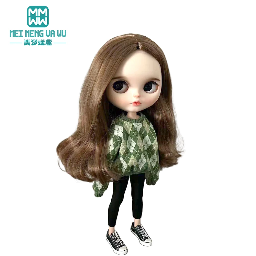 Kleidung für Puppen, modische Polka-Dot-Hemden, Sommerkleider, Sweatshirt-Sets, passend für Blyth Azone OB22 OB24 Puppenzubehör – Detail 13