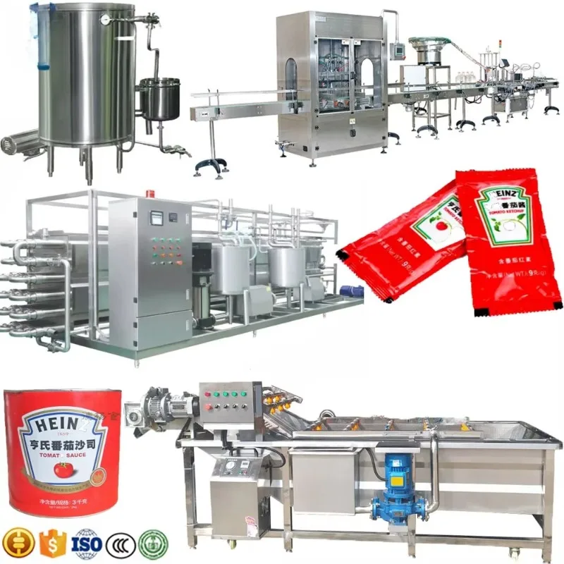 Custom Tomato Sauce Canning Production Line Tomato Sauce Processing Machine Tomato Sauce Canning Machine Ketchup Making Machine