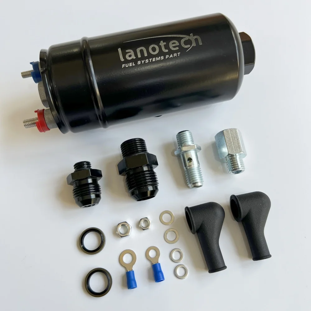 380LPH Inline Externe Kraftstoffpumpe 10AN Einlass + 8AN mit Rückschlagventil Auslass 044 Rückschlagventil 0580254044 Rennwagen-Modifikation – Detail 11