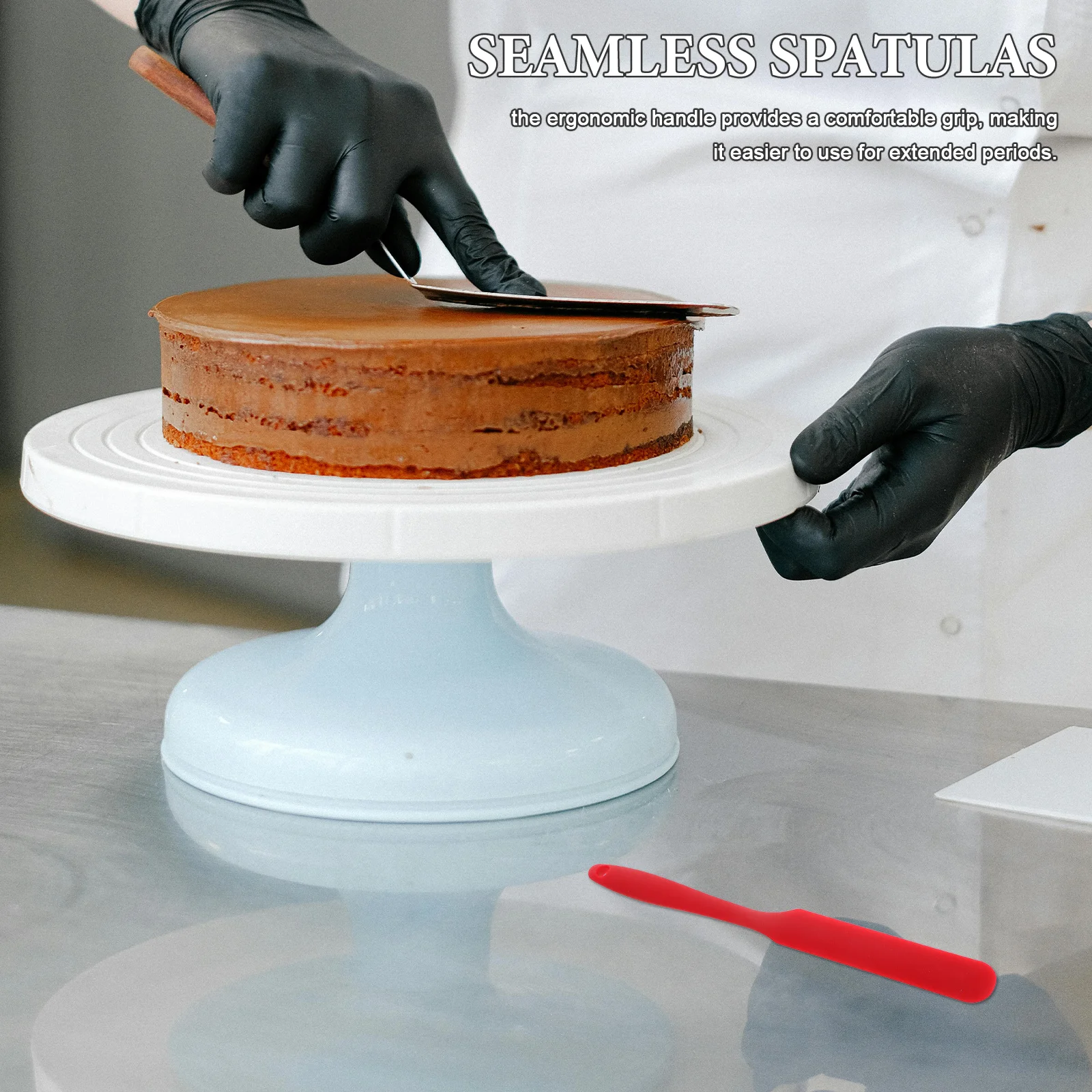 

3Pcs Silicone Spatulas Set Nonstick Flexible Kitchen Baking Cooking Tools Ergonomic Handle Dough Scraper Cream Spreader