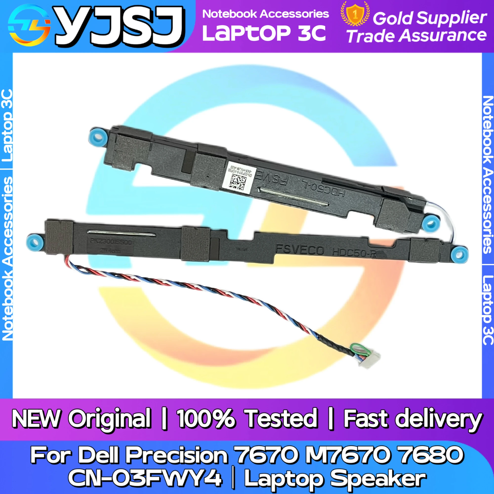 NEW GENUINE Original Laptop Speaker For Dell  Precision 7670 M7670 M7680 7680 built-in speaker 03FWY4 PK230015500