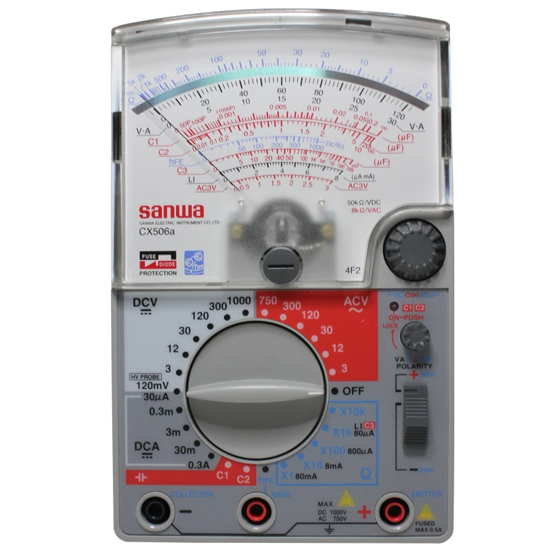 Japan sanwa CX506a Analog Multitesters;Capacitance measurement function with built-in transistor oscillator