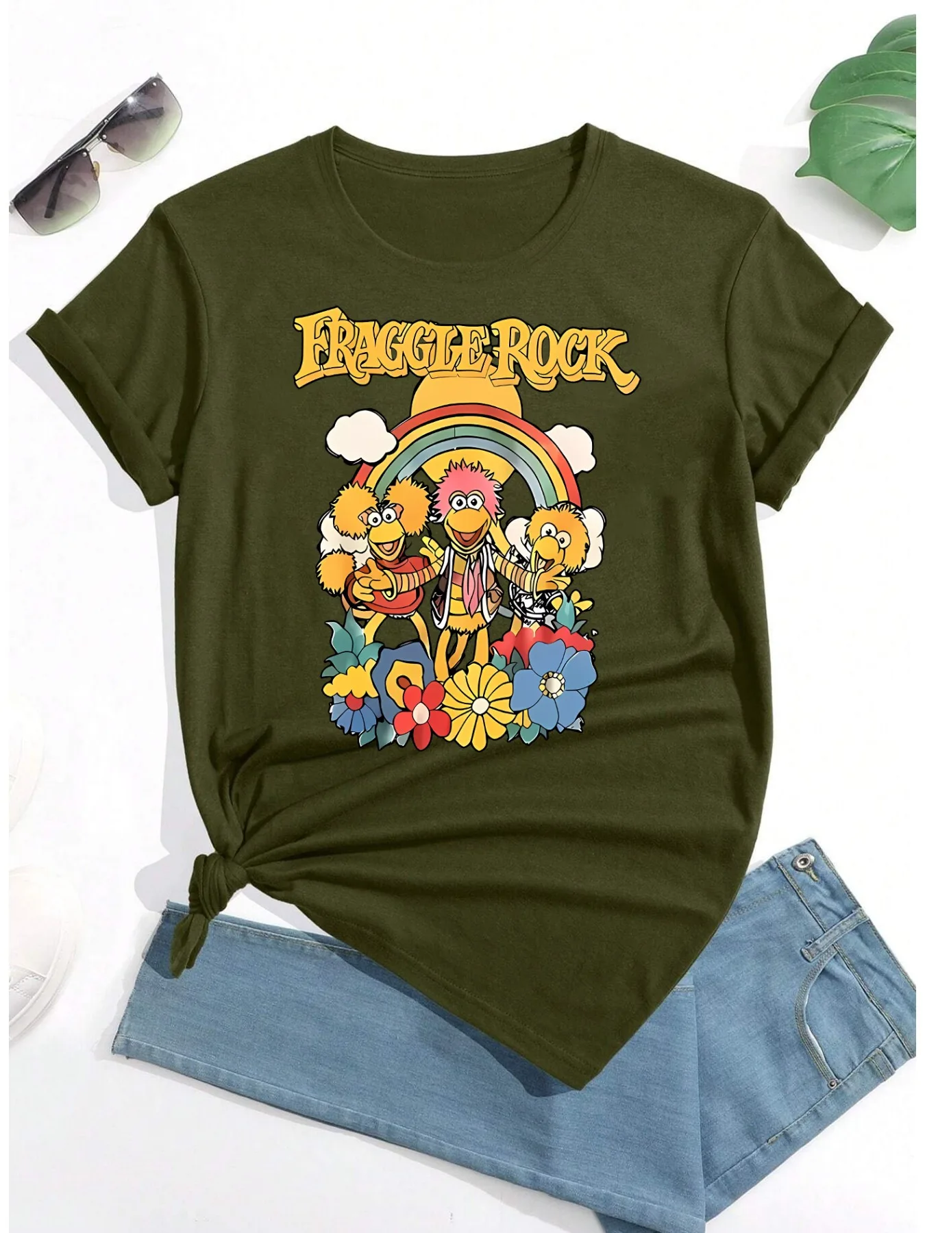 Fraggle Rock Men T-shirt 100% Cotton Y2k Clothes Short Sleeve Tee Men's Clothing 2024 Tshirt New in Tops & Tees Streetwear Funny
