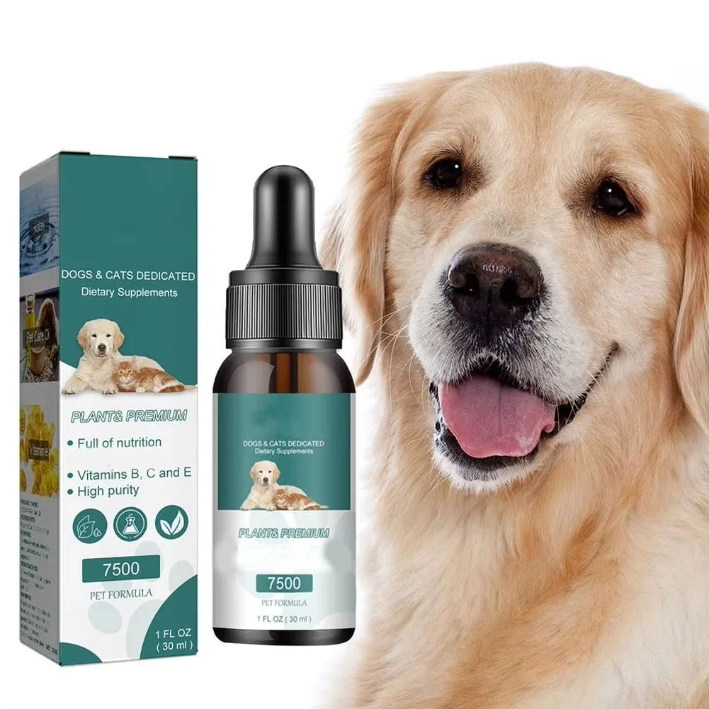 30ml Pet Hemp Seed Oil Topical Nourishing Massage & Repair Oil Cat Dog Body Care for Dogs and Cats Dedicated Dietary Supplements