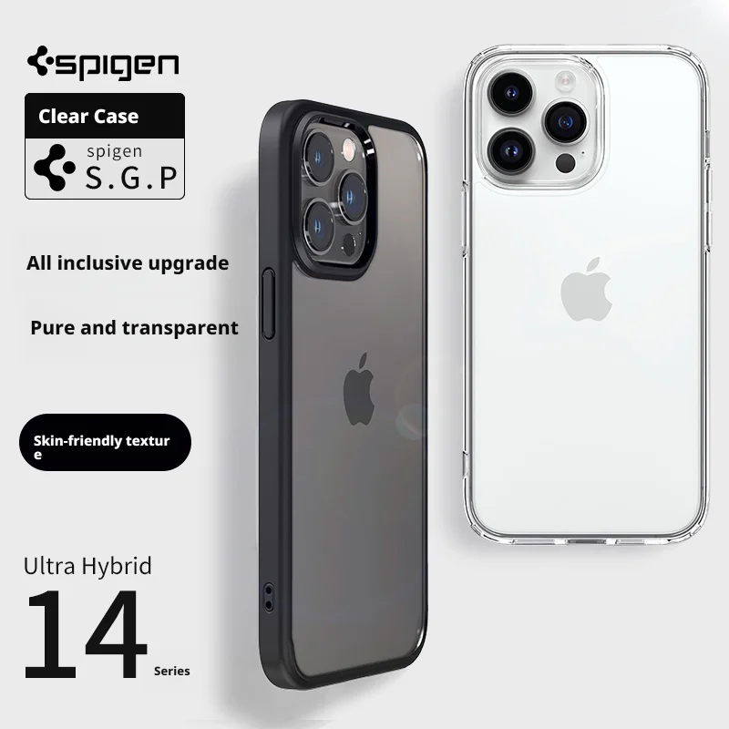 Funda Spigen Ultra híbrida para iPhone 17 Air 12 13 14 15 16 17 Pro Max 16 Plus funda protectora transparente ultrafina a prueba de golpes