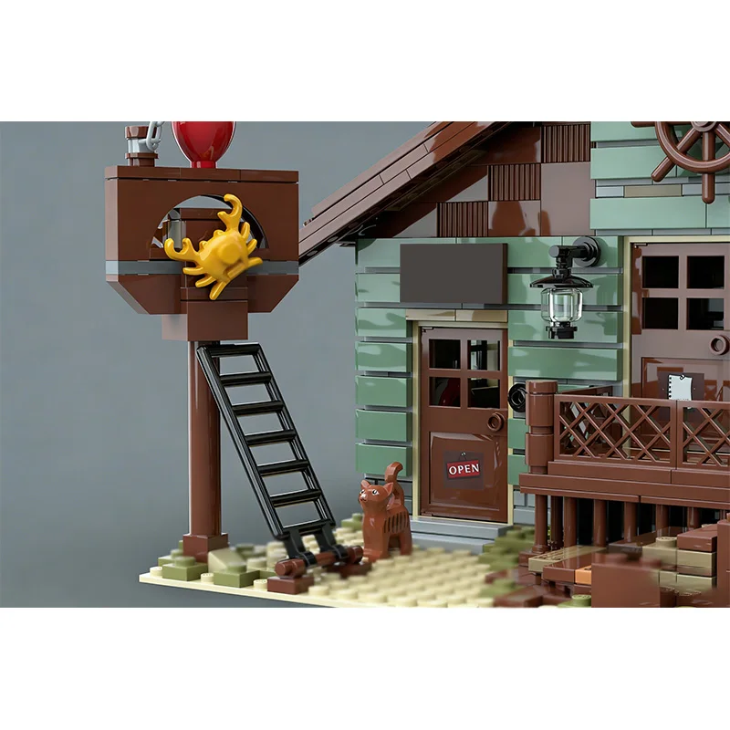 نموذج قلعة القرون الوسطى MOC قوالب بناء قفص الاتهام الإقامة نزل وحدات التكنولوجيا الأطفال هدايا العيد تجميع اللعب البدلة