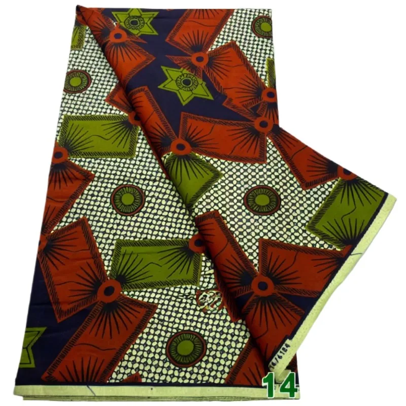New  Ankara Good Quality African Real Prints Wax Fabric Soft Cotton Material Kente 6YARDS Stuff Blue Batik For Sew Uniform