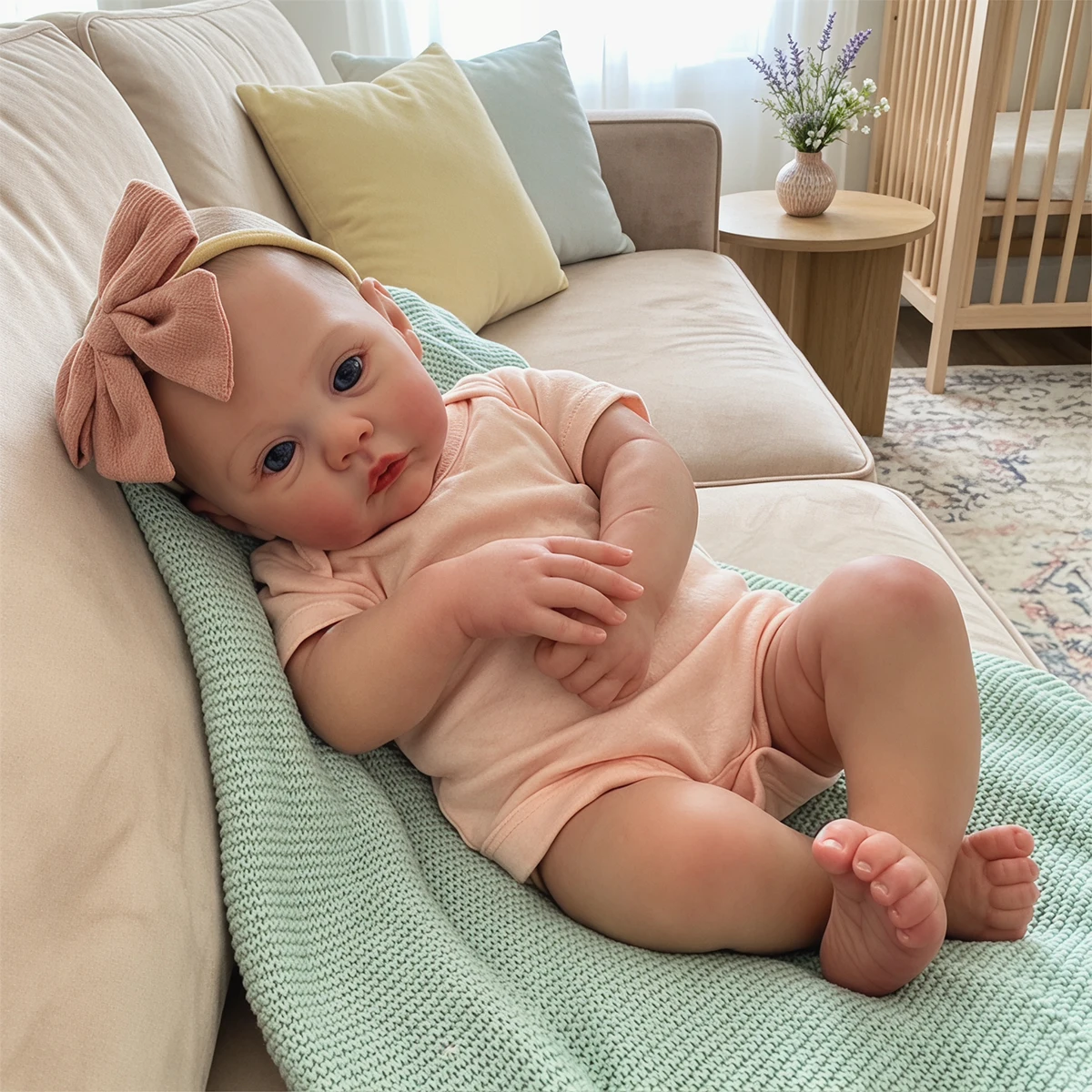 Realistische Reborn Baby Puppen 20 Zoll Lebensechte Reborn Baby Mädchen Weiches Silikon Vinyl Tuch Körper Handgefertigt Neugeborene