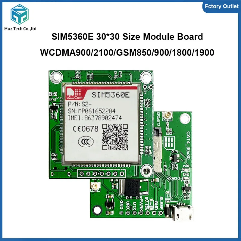 SIM5360E Core Board Development Board WCDMA900/2100/GSM850/900/1800/1900 SIMCOM IOT Module Development kit With Antenna