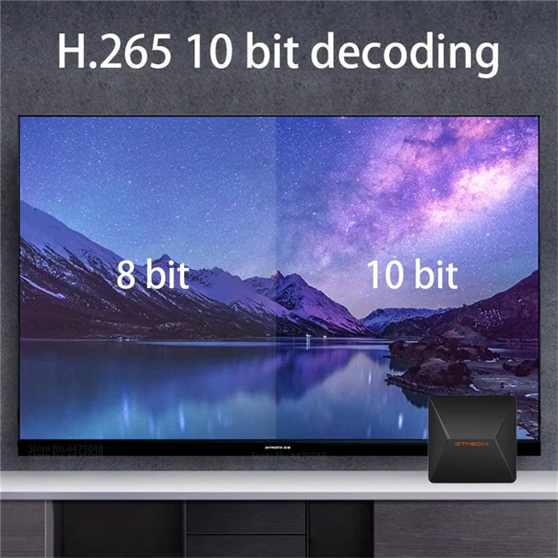 GTMEDIA Ifire 2 M3U TV Box H.265 HEVC 10Bit 1080P Full HD مدمج 2.4G WIFI HDR Ethernet MPEG-4 Media Player STB Stock في إسبانيا