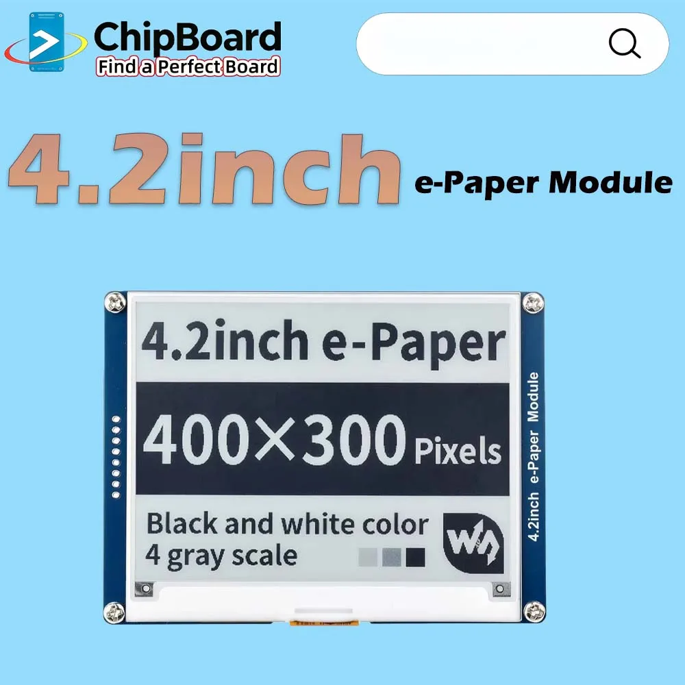 display-e-ink-waveshare-da-42-pollici-bianco-nero-con-interfaccia-spi-compatibile-con-raspberry-pi-arduino-nucleo-stm32-33v-5v