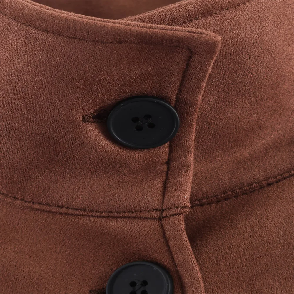 秋の新作レディース服 インスタグラムブロガー愛用 模造鹿毛プリーツスタンドカラージャケット