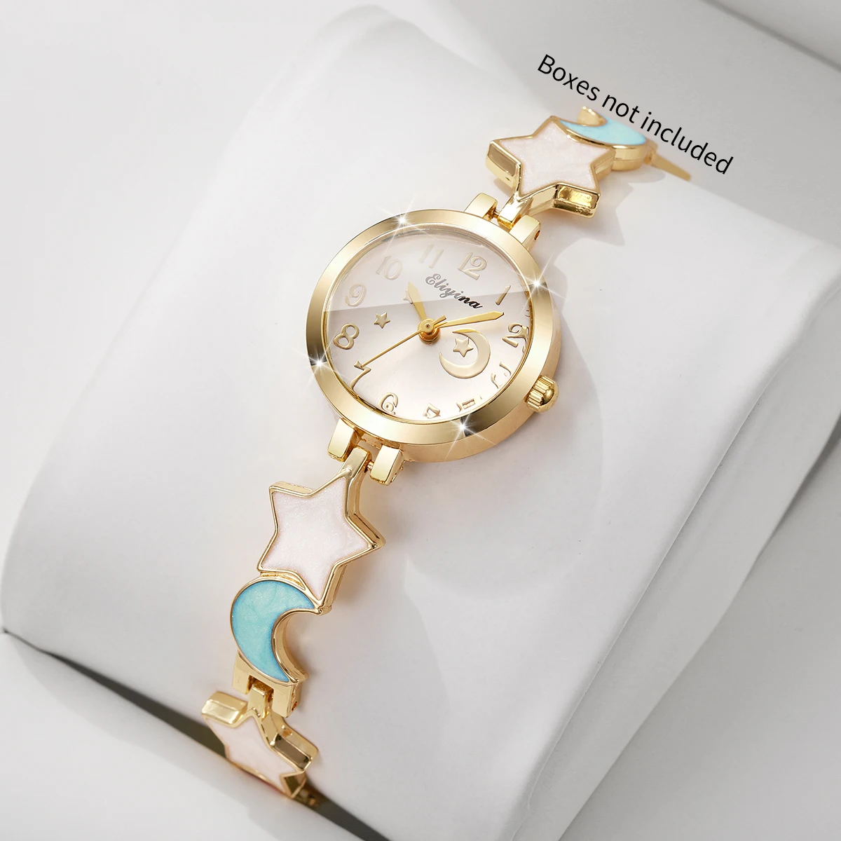 Fashion Star Moon Dial Women Watches Elegant Bracelet Strap Ladies Quartz Wristwatches Relogio Feminino Clock GiftWithout Box