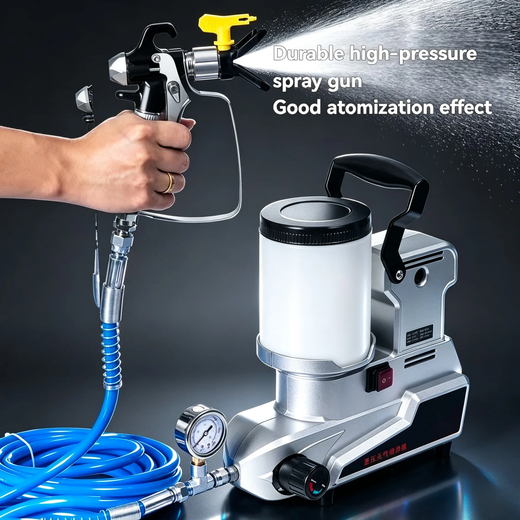 New Multifunctional 1600W Airless Paint Sprayer Machine Small Portable Electric Spray Gun High Power Home Painting 220V