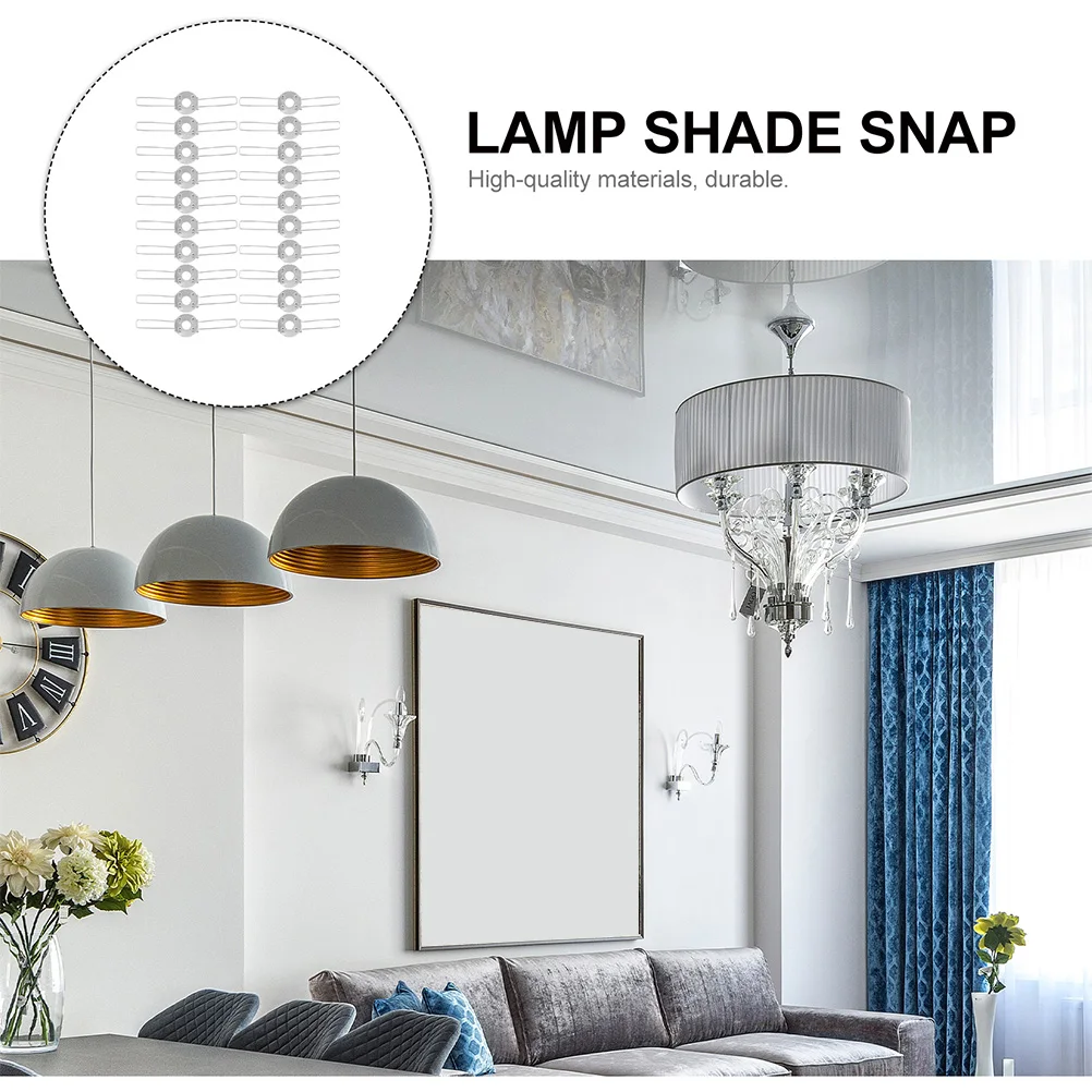 

30Pcs Lampshade Spring Clips Iron Installation Clips for Lamp Shade Fixing Ceiling Light Chandelier Table Lamp