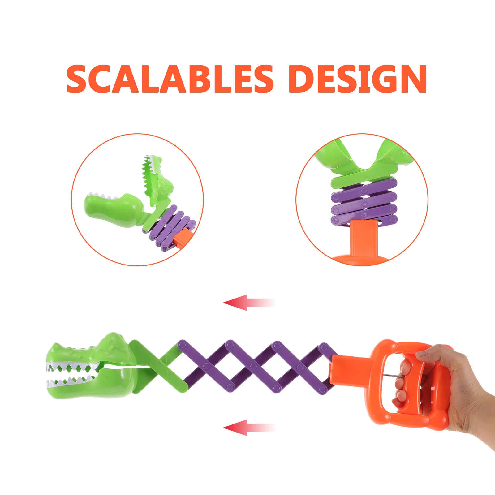أداة إطلاق النار بمخلب رأس التمساح الميكانيكية القابلة للسحب للأطفال في حفلات الهالوين وأعياد الميلاد والربيع التفاعلي