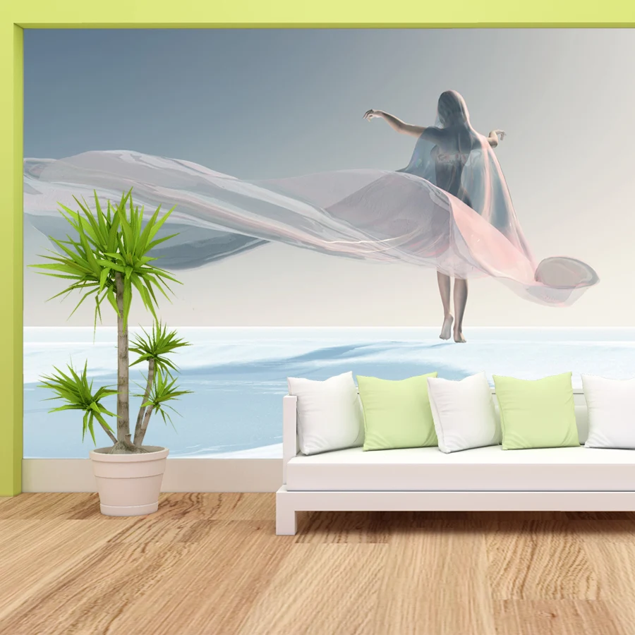 Removable Peel and Stick Optional Wallpapers for Bedroom Walls Decoration Wall Papers Home Decor Dancing Girl Modern Mural Print