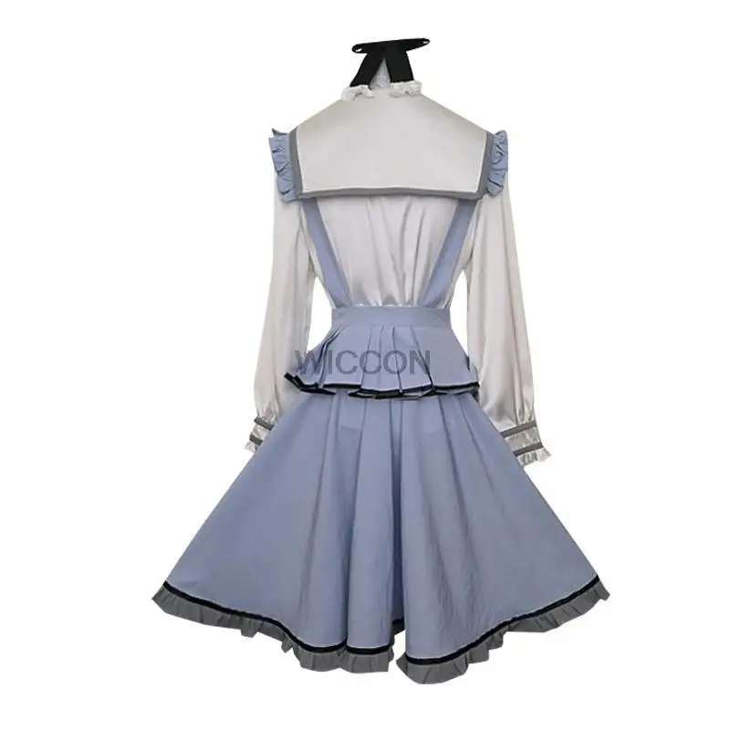 Akiyama Mizuki Cosplay Maid Costume Jogo Projeto Sekai Palco Colorido! Vestido fofo de menina lolita com babados uniforme de cosplay Aime