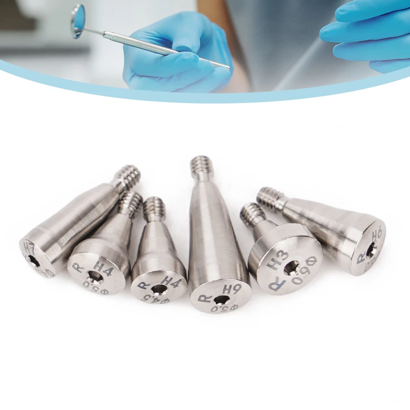 10Pcs Titanium Healing Abutment Regular for Osstem Healing Base Transfer Rod Healing Caps Oral Accessories Implant Platform