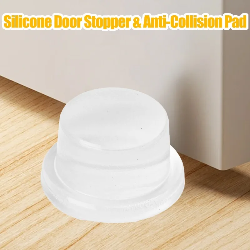 Penahan Pintu Silikon Anti Selip Pelindung Dinding Peredam Benturan Pegangan Pintu yang Dapat Digunakan Kembali Peredam Tombol Pintu Pelindung Furnitur