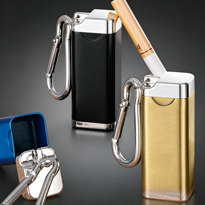 Portable Metal Ashtray With Lid, Mini Travel Ashtray For Car Camping, Sealed Cigarette Ash Tray, Cute Pocket Gift