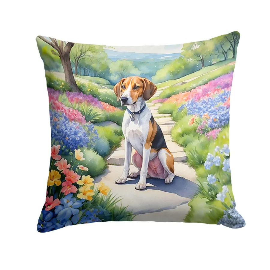 

Подушка для весеннего сада American Foxhound, которую можно стирать в машине, внутренняя и наружная подушка для дивана-кровати или патио 18Hx18W