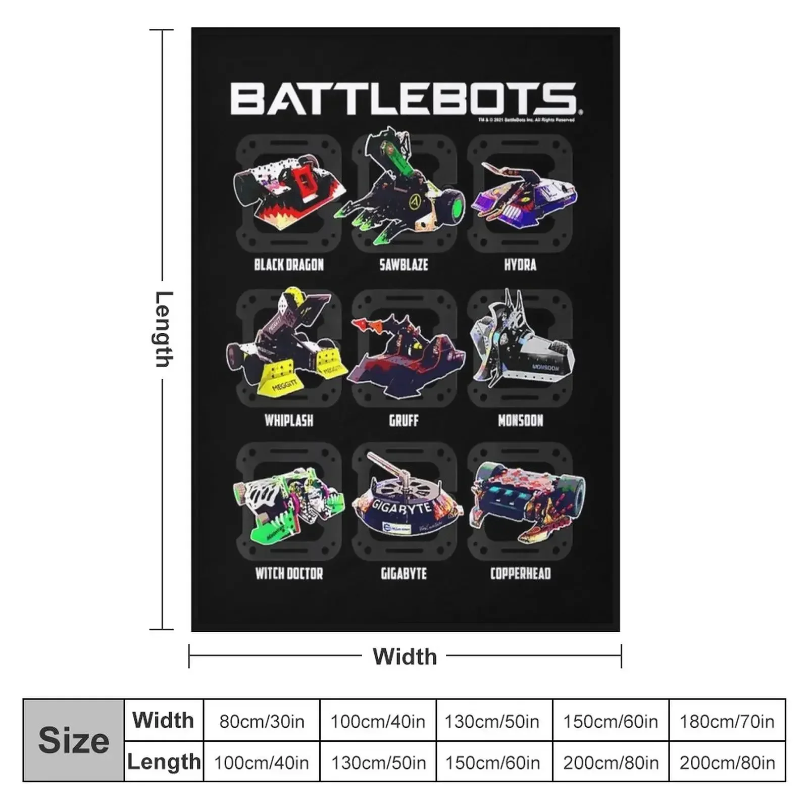 BattleBots Group Robot Photo Box Up Throw Blanket Bed covers anime Blankets