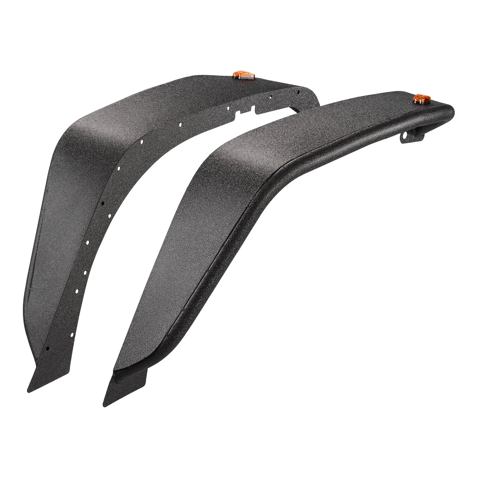 

Fender Flare, Front Fender Flares Compatible With 2007-2018 Jeep JK/JKU 2/4 Doors, Off-Road Steel Liner Set With LED Lighting, Fenders For Jeep JK, Fine-Textured Black Paintable Wheel Flares Set