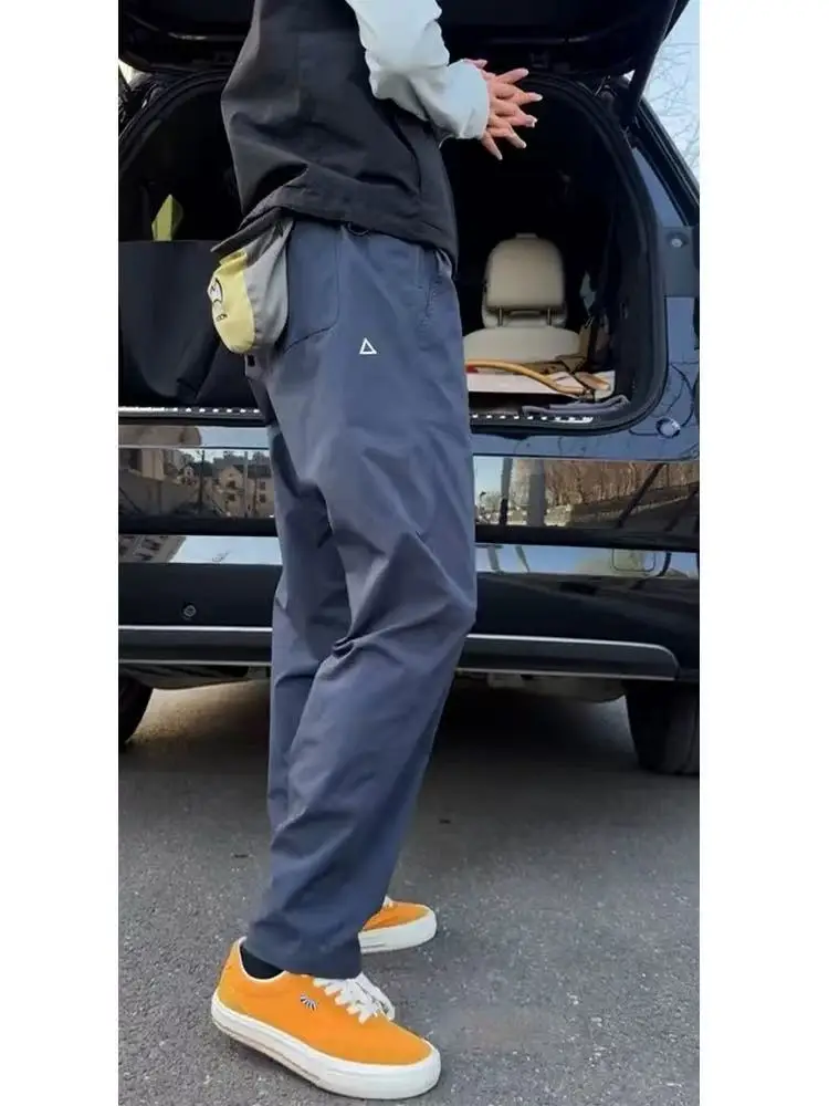 

Versatile Outdoor Casual Pants Loose Tapered Men's Spring Autumn American Soft ell Workwear Trousers Functional Qui Dry