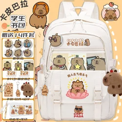 Kapibara-mochila escolar kawaii para niñas, morral escolar de moda con gran reducción de carga, novedad de 2025