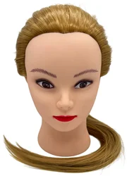 75cm Straight Hair Hairdressing Synthetic Training Mannequins Head For Makeup Hair braiding Practice Salon Head Styling Tool