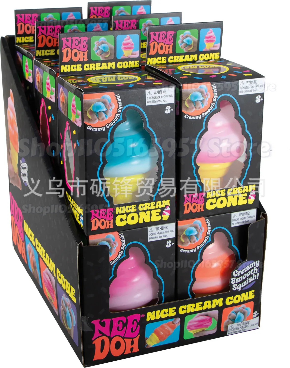 

Nee-doh Nice Cream Cone Colorful Ice Cream Shaped Sensory Stress Reliever Fidget Tool for Anxiety & Focus for Adults & Kids
