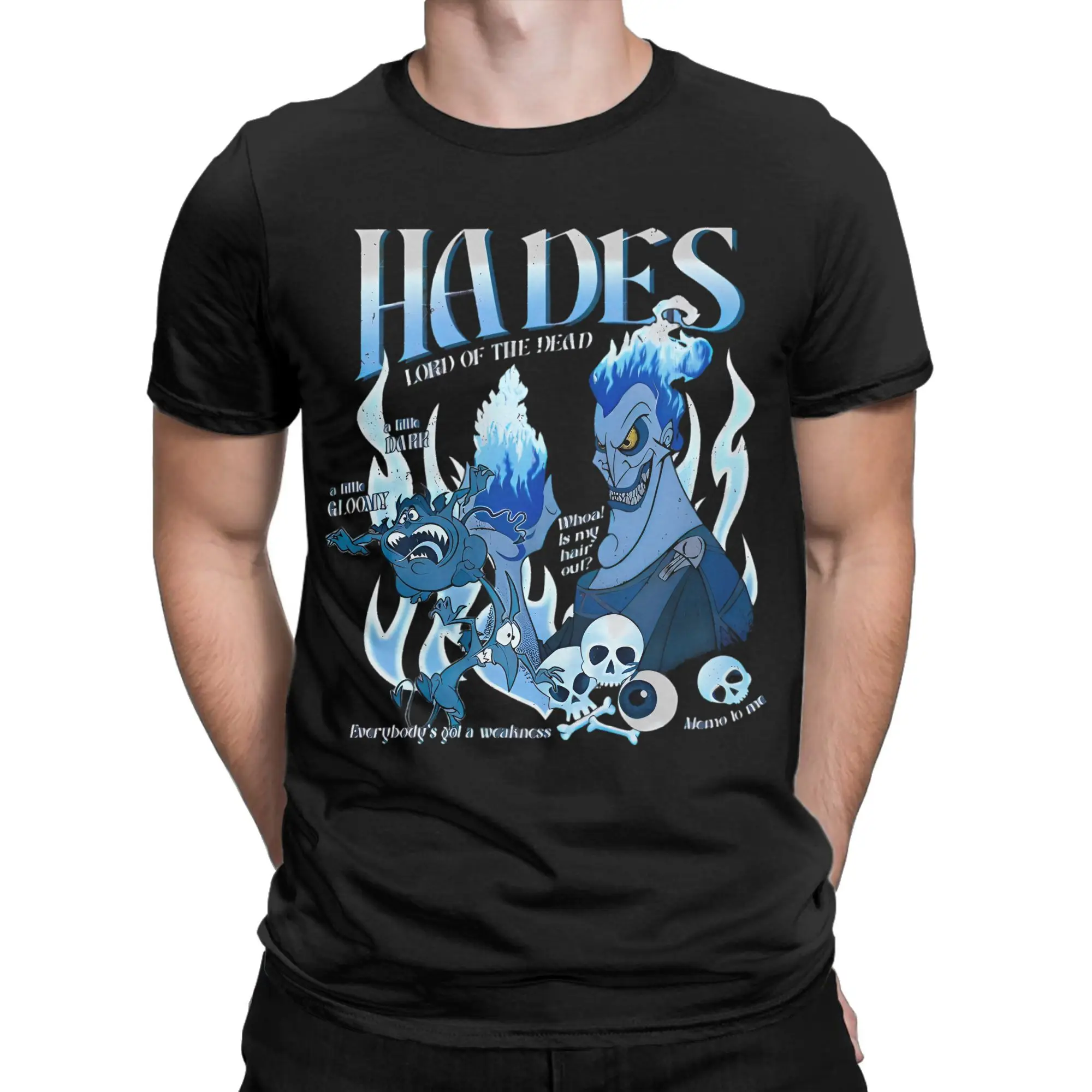 هرقل الأشرار Hades تي شيرت للرجال 100% قطن مضحك تي شيرت Crewneck سيد الموتى تيز قصيرة الأكمام فكرة هدية ميرش