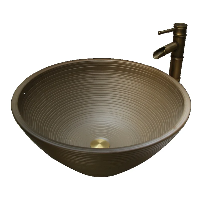 

Heightened ceramic art washbasin Deepened platform basin Antique hotel household basin