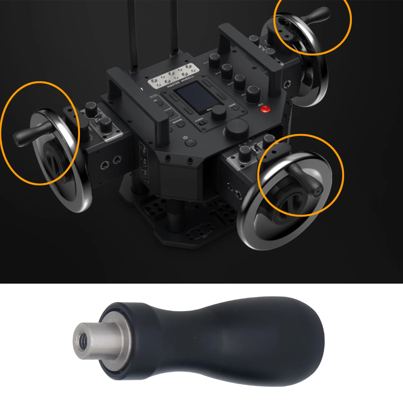 DJI Master Swinging Wheel Handle Parts on Swinging Wheel Connector