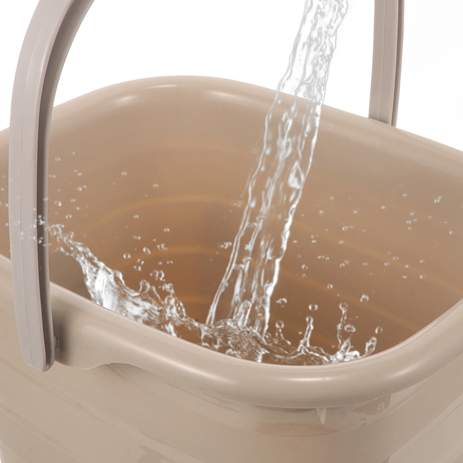 

Plastic Bucket With Handle Heavy Duty Multipurpose Water Bucket For Home Garden Cleaning Beach Portable Round Soak Bowl