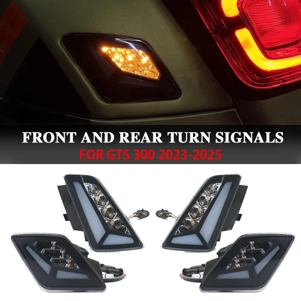 

Motorcycle Accessories Front Rear Turn Signals Blinker Daytime Running LED Light For Vespa GTS 300 GTS300 2023-2025