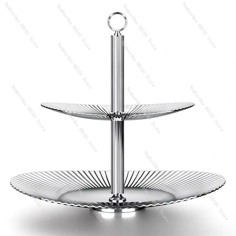 Light luxury double-layer fruit plate Nordic style ins fashion home snack snack basin housewarming gift nuts