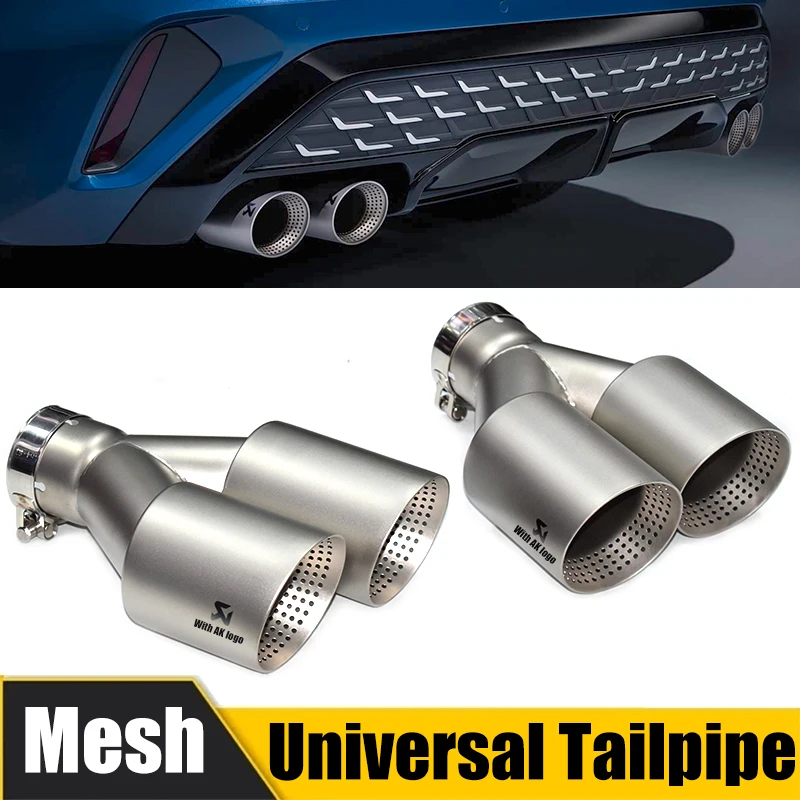 

1 пара матовых четырехъядерных выходов из нержавеющей стали 101 мм, выхлопная труба GM, черный наконечник глушителя, выхлопная насадка, выхлопная головка